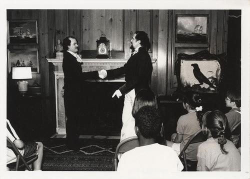 A Reenactment: Charles Dickens Meets Edgar Allan Poe at The Free Library of Philadelphia in the Elkins Room.
